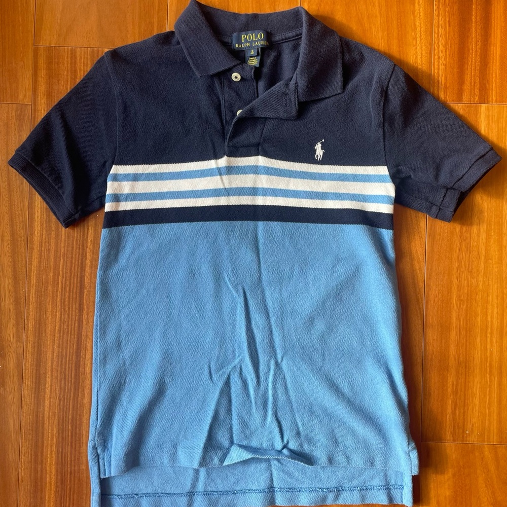 Polo by Ralph Lauren Kids Shirt in Navy and Light Blue